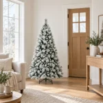 5 ft Flocked Artificial Christmas Tree, 518 Tips