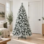 6 ft Flocked Artificial Christmas Tree, 752 Tips