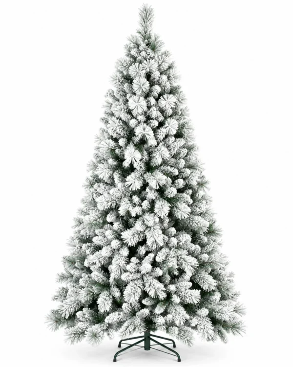 7 ft Flocked Artificial Christmas Tree, 1060 Tips