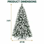 7 ft Flocked Artificial Christmas Tree, 1060 Tips