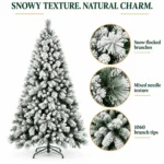 7 ft Flocked Artificial Christmas Tree, 1060 Tips