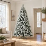 7 ft Flocked Artificial Christmas Tree, 1060 Tips
