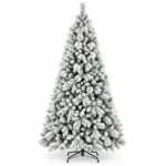 7.5 ft Flocked Artificial Christmas Tree, 1252 Tips