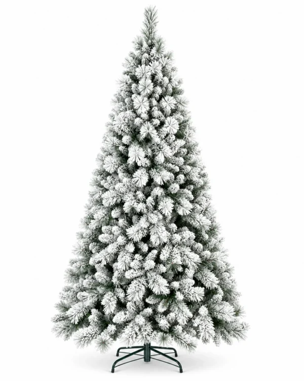 8 ft Flocked Artificial Christmas Tree, 1445 Tips