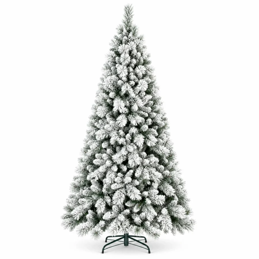 8 ft Flocked Artificial Christmas Tree, 1445 Tips