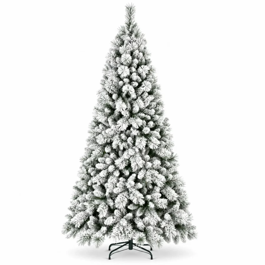 9 ft Flocked Artificial Christmas Tree, 1964 Tips