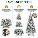 9 ft Flocked Artificial Christmas Tree, 1964 Tips