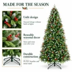 7 ft Artificial Christmas Tree, 2178 Tips