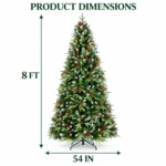8 ft Artificial Christmas Tree, 2850 Tips