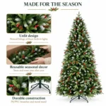 8 ft Artificial Christmas Tree, 2850 Tips