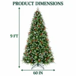 9 ft Artificial Christmas Tree, 3750 Tips