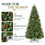 9 ft Artificial Christmas Tree, 3750 Tips