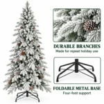4 ft Flocked Artificial Christmas Tree, 455 Tips