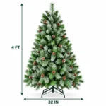 4 ft Artificial Christmas Tree, 376 Tips