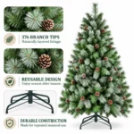 4 ft Artificial Christmas Tree, 376 Tips