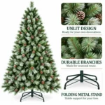 5 ft Artificial Christmas Tree, 694 Tips