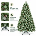 6 ft Artificial Christmas Tree, 988 Tips