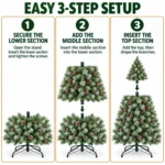 7 ft Artificial Christmas Tree, 1348 Tips