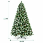 7.5 ft Artificial Christmas Tree, 1588 Tips