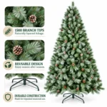 7.5 ft Artificial Christmas Tree, 1588 Tips