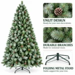 7.5 ft Artificial Christmas Tree, 1588 Tips