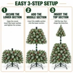 7.5 ft Artificial Christmas Tree, 1588 Tips