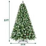 8 ft Artificial Christmas Tree, 1858 Tips