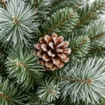 Unlit Artificial Tabletop Christmas Tree with 6 Pinecones, 56 Mixed PVC and Needle Tips, Green Foliage and Rustic Wrapped Base
