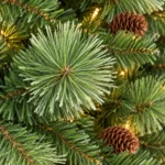 5 ft Prelit Artificial Christmas Tree with 290 Warm White LED Lights, 43 Pinecones, Mixed PE/PVC Foliage and Hinged Branches