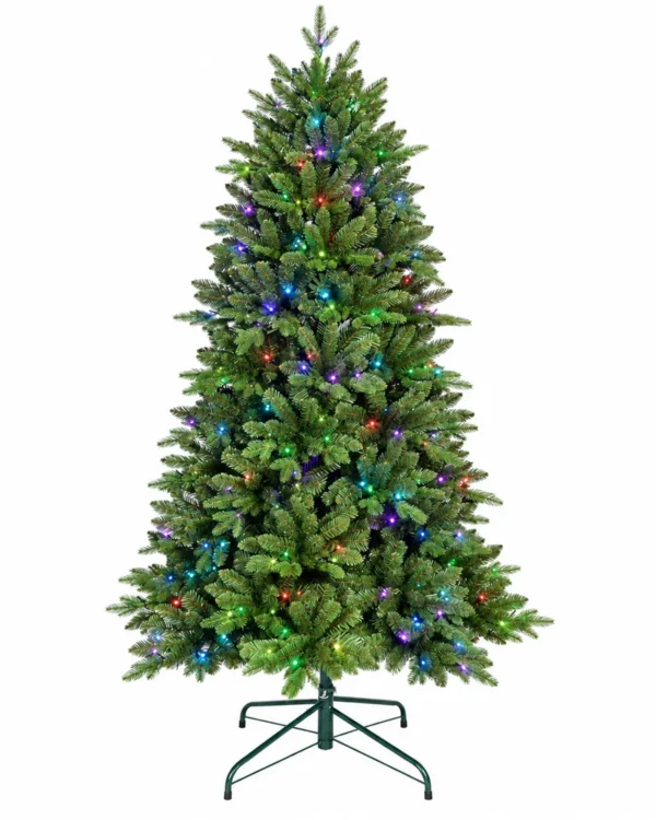 7 ft Artificial Christmas Tree, 2126 Tips, 340 RGB Multicolor Lights