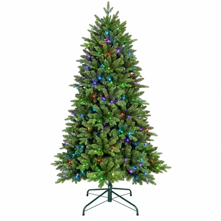 7 ft Artificial Christmas Tree, 2126 Tips, 340 RGB Multicolor Lights