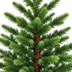 2 ft Artificial Tabletop Christmas Tree with 230 All-PE Branch Tips, Unlit Mini Green Tree with Rustic Brown Pot-Style Base for Desk and Console Decor