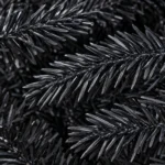 2.5 ft Black Artificial Tabletop Christmas Tree, 265 PE/PVC Tips, Unlit Tree with Burlap Wrapped Base for Monochrome Christmas and Halloween Decor