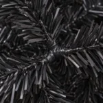 2.5 ft Black Artificial Tabletop Christmas Tree, 265 PE/PVC Tips, Unlit Tree with Burlap Wrapped Base for Monochrome Christmas and Halloween Decor