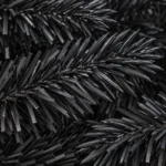 3 ft Black Artificial Tabletop Christmas Tree, 350 PE/PVC Tips, Unlit Tree with Burlap Wrapped Base for Christmas and Halloween Decorations