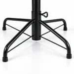 5 ft Prelit Black Artificial Christmas Tree with 250 White LED Lights, 1,076 PE/PVC Tips, Hinged Branches and Metal Stand