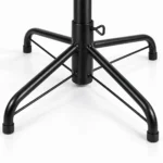 6 ft Prelit Black Artificial Christmas Tree with 350 White LED Lights, 1,460 PE/PVC Tips, Hinged Branches and Metal Stand