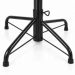 7 ft Prelit Black Artificial Christmas Tree with 450 White LED Lights, 1,916 PE/PVC Tips, Hinged Branches and Metal Stand