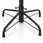 8 ft Prelit Black Artificial Christmas Tree with 600 White LED Lights, 2,486 PE/PVC Tips, Hinged Branches and Metal Stand