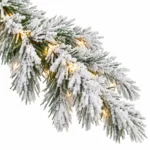 6 ft Flocked Artificial Christmas Tree, 594 Tips, 270 Warm White Lights