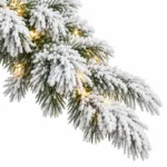 7 ft Flocked Artificial Christmas Tree, 890 Tips, 360 Warm White Lights
